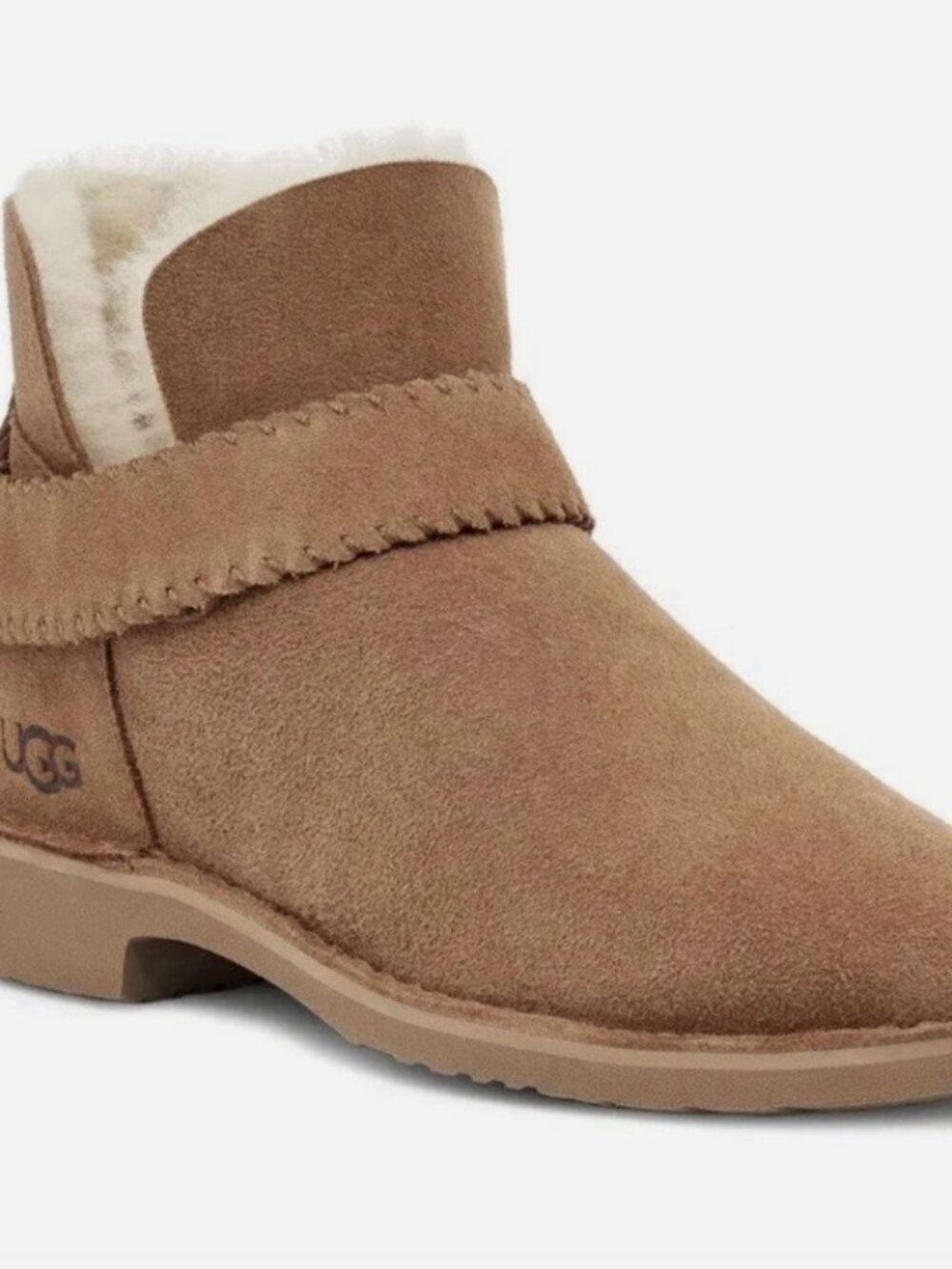 UGG McKay Shearling Ankle Boots Chestnut Suede Women’s Size 8.5